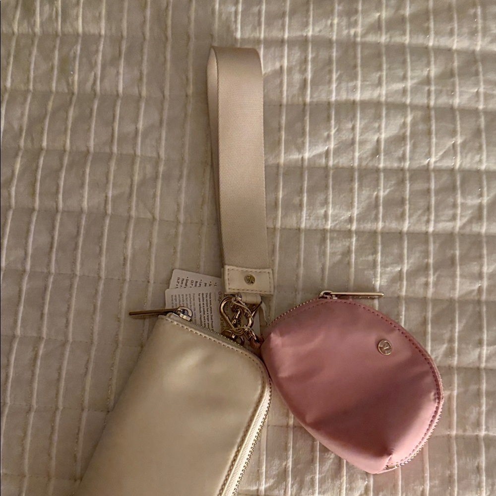 Elegant Cream and Pink Women's Bag Set